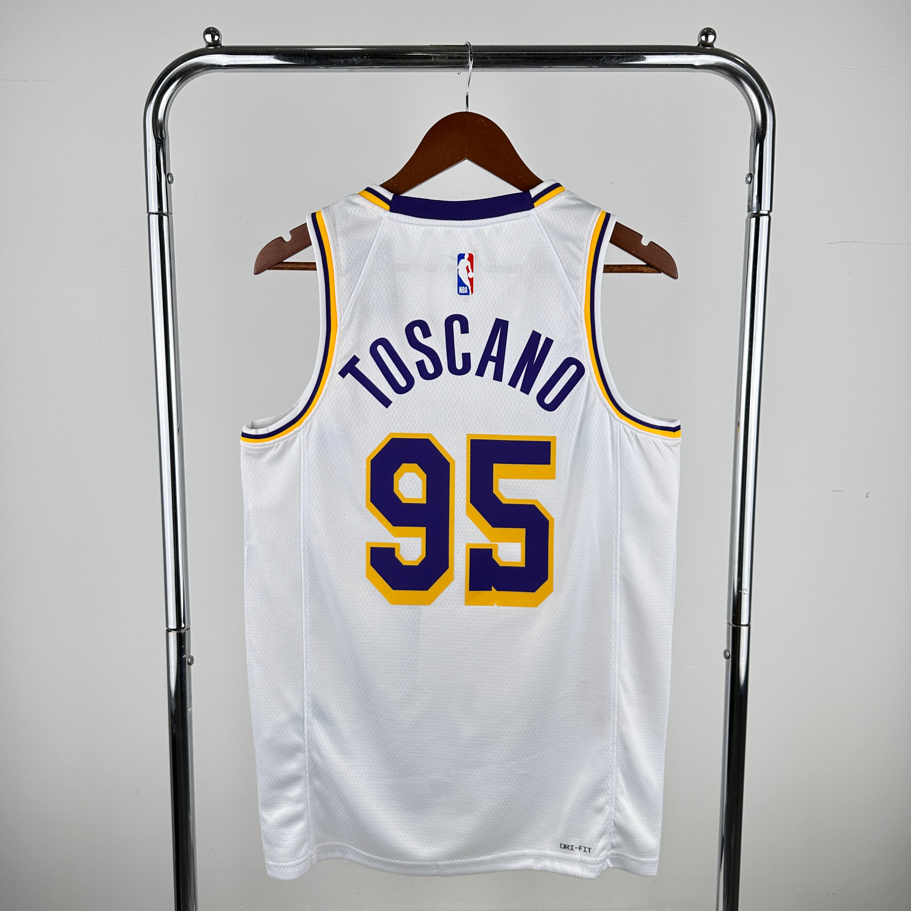 Men Los Angeles Lakers #95 Toscano Stitched White Nike NBA 2024 Jersey